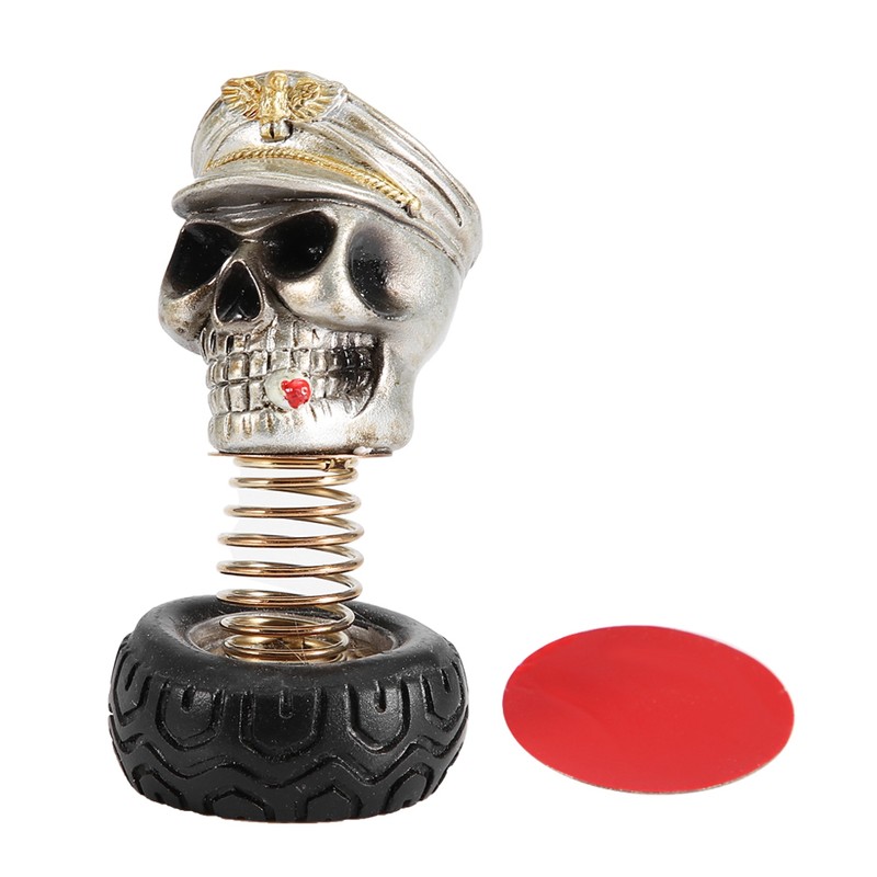 Swing Waving Human Skull Car Interior Decoration Dashboard Ornament Decor