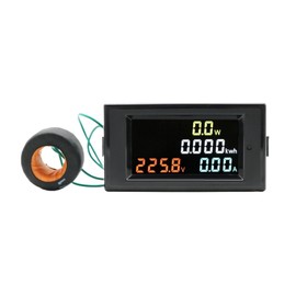 EKSIL D69-2049 Digital Multimeter 100A AC 40-300V Electric Power Energy Voltmeter Ammeter Analyser Watt Volt kWh 220V LCD(AC 200-450V)