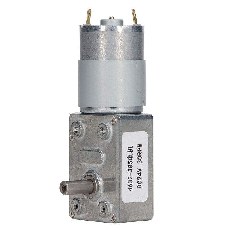 30RPM DC Worm Gear Motor Self Locking Function Rectangular Speed