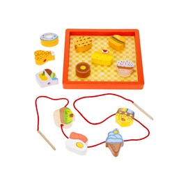 Mousehouse Gifts - Threading Toys for Toddlers Fine Motor Skills Set, Wooden Bead Lacing Toy for Children 3 Years+