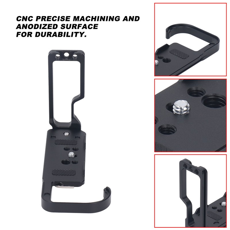L Bracket Quick Release Plate Aluminum Skeleton Design 1/4 Inch