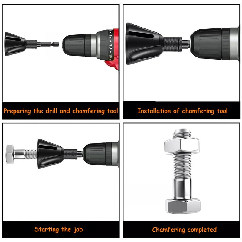 Kigauru Deburring External Chamfer Tool Tungsten Carbide Blade 1/4 Inch