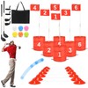 deAO Golf Yard Game Backyard Golf Games for Kids Adults, Portable 6 Holes Golf Course with Balls and Flag,Family Golf Gifts for Outdoor Indoor,Lawn, Park, Beach, Camping, Hotel (Red)