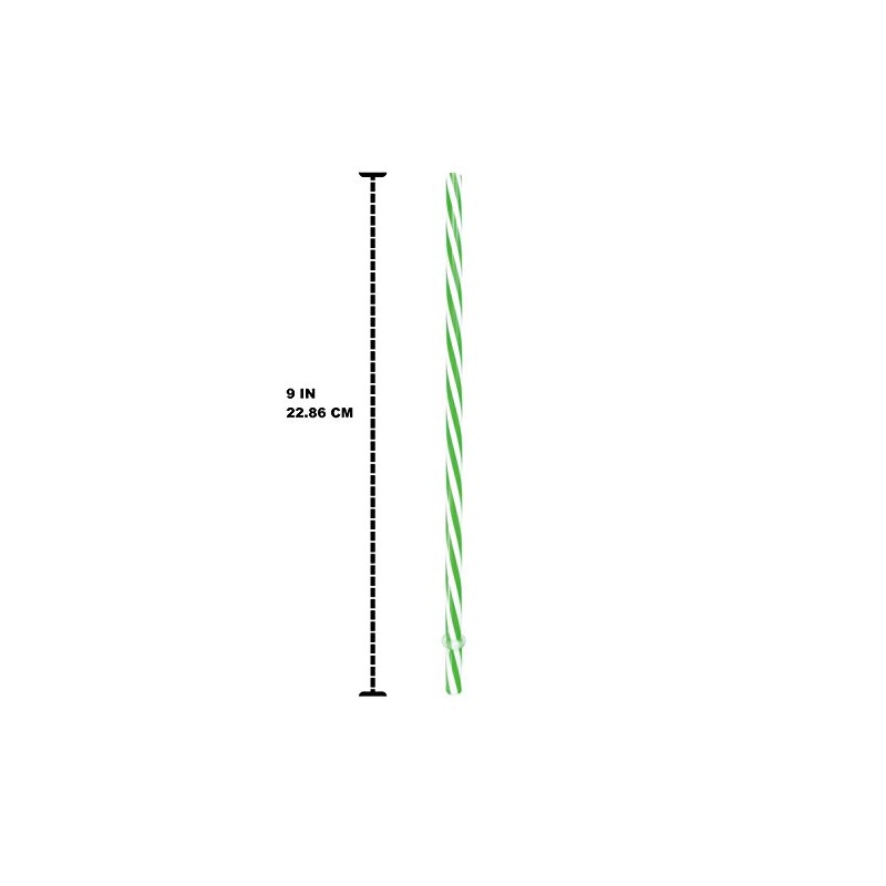 Sunshine Mason Co. Plastic Reusable Drinking Straws 6 Pieces, Green