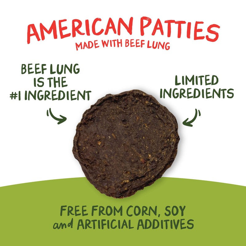Pet 'n Shape All American Beef Lung Patties Dog Treats
