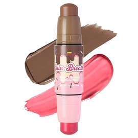 UCANBE Colorete y bronceador en barra multiusos Skin Breath, barra de maquillaje cremoso 2 en 1 para rostro y mejillas, para un acabado natural y radi
