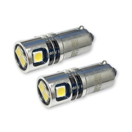 High Output 12/28VDC BA9S T3-1/4 Miniature Bayonet Base LED Replacement Bulb | Replaces Bulbs 12V: 1414 1416 1813 1816 1895 | 28V: 313 1495 1819 1820 1864 757 ( 2 pack, Bright White)