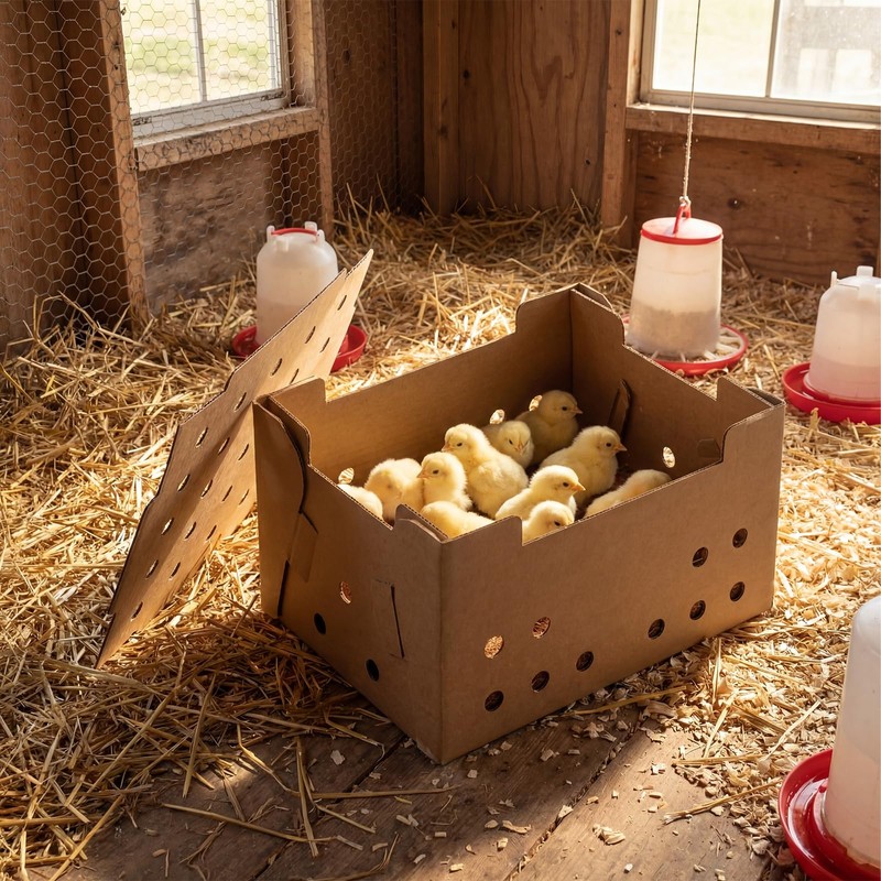 10 Set Poultry Baby Chick Shipping Boxes with 10 Coconut