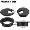120 Pack Desk Grommet 2 Inch, Plastic Cable Grommet Hole