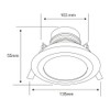 Tecnolite - Lámpara Downlight Empotrable, Potencia Máx. 6 W, Base