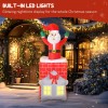 "7FT Inflatable Santa in Chimney for Indoor Party up and
