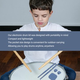 Virtual Drum Kit, Portable Virtual Reality Drum Set with Drumsticks, Foot Pedals, 3D Motion Sensing Electronic Drum Set for Beginners Children Adults Musician, Technological