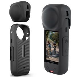 PCTC Insta 360 X4 Silicone Protective Case with Lens Cap for Insta 360 X4 Accessories,Silicone Case Camera Protective Kit for Insta360 X4 Action Camera Case/Lens Cap