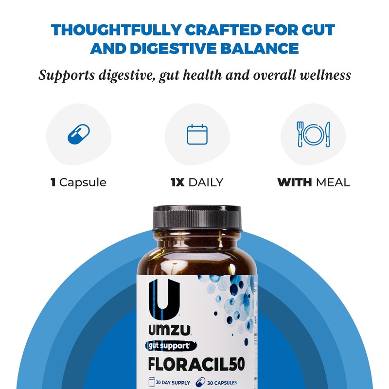 UMZU Floracil50 Probiotic Supplement 30 Day Supply – 50 Billion