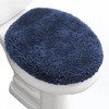 Microfiber Elongated Toilet Seat Cover 19.5"x 15" Machine Washable