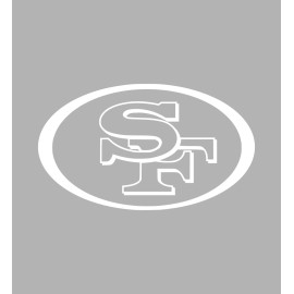 Unbranded San Francisco 49ers Vinyl Decal - White, 4"