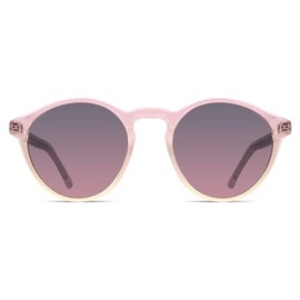 KOMONO Devon Blush Unisex Round Cellulose Propionate Sunglasses for Men and Women with UV Protection and Scratch-Resistant Lenses