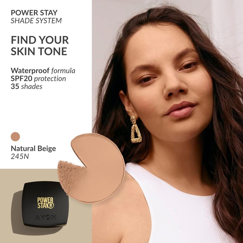 Avon True Flawless Cream To Powder Compact 3-in-1 Concealer, Foundation
