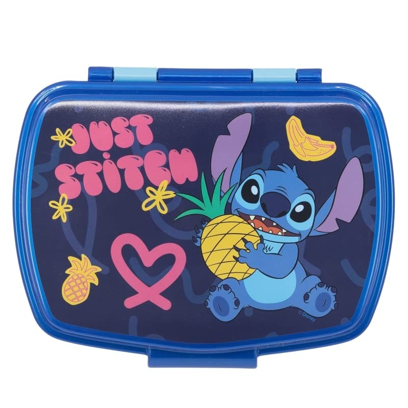 ALMACENESADAN 4565 Lunch Box Sandwich Maker Rectangular Multi-Coloured Stitch Palms