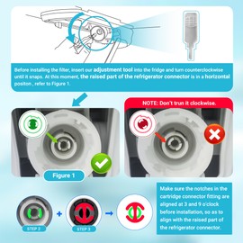 AQUA CREST AQUA CREST LT1000PC ADQ747935 Replacement for LG? LT1000P?/PC/PCS ThinQ? Refrigerator Water Filter, LMXS28626S, LFXS26973S, MDJ64844601, ADQ74793501, ADQ74793502 and LT120F? Air Filter, 3 Combo