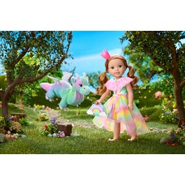 American Girl WellieWishers 14.5-inch Willa Doll Playset with Crisella The Dragon, Doll Dress and Accessories, and Storybook, for Ages 4+