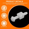QUARKZMAN 4 Pieces Toilet Seat Hinge Screws White Universal Plastic