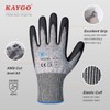 KAYGO Cut Resistant Gloves, MicroFoam Nitrile Coated, ANSI Cut level