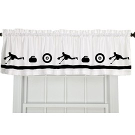 Curler Curling Stone Window Valance/Window Treatment - In Your Choice of Colors - Custom Made