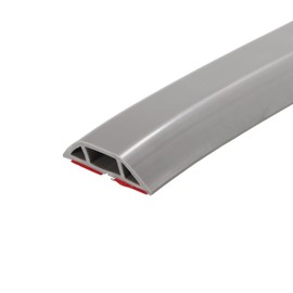 PATIKIL Floor Cord Cover Cable Protector Cable Raceway Hider 3.3ft Grey Self Adhesive Extension Cable Management for Home Office 0.55" W x 0.28" H