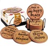 Coasterlux Cork Coasters for Drinks Absorbent with Holder - Cute