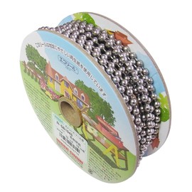 Nissa Chain R-SB1045 φ4.5 mm, Stainless Steel, Electrolytic Polishing, Ball Chain, 32.9 ft (15 m) Reel Roll