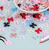 Barlone 3D Bows Nail Charms Nails, Heart Bowknot Beads Nail