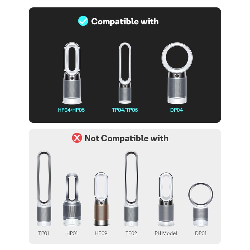 Leemone 2 Pack TP04 HP04 Filter Replacement Compatible with Dyson