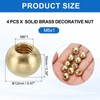 PATIKIL 4pcs M6 x 12mm Ball Thread Cap Nuts Knob,