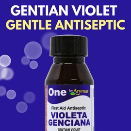 Arymar Gentian Violet 1% USP Solution - First Aid for Minor Cuts, Bruises, Burns, Includes Brush Applicator, 1 oz