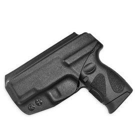WHOLEGUNS - IWB KYDEX Black Full Cover Classic Holster - Inside Waistband- Adj. Cant & Posi-Click Retention - 100% US Made (for Taurus G3C-Right Hand)