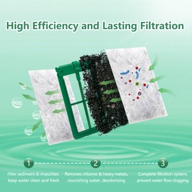 pewyoke 6 Pack Aquarium Filter Cartridge Compatible with Whisper Power Filters,Medium Replacement Filter Cartridges Bio-Bag for 10i/PF10/IQ10