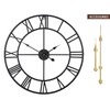 Large Modern Metal Wall Clocks Rustic Round Nearly Silent Little