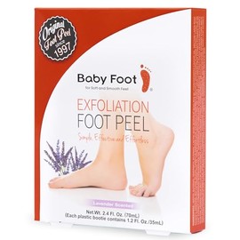 Baby Foot Exfoliation Foot Peel, Exfoliación Para Los Pies, Lavanda perfumada, 2.4 Fl.oz.