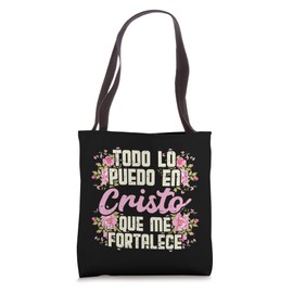 Todo Lo Puedo En Cristo God Jesus Spanish Christian Gift Tote Bag