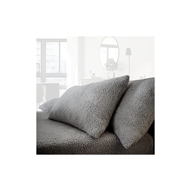 Teddy Fleece Pillow Cases 2 Pack, 100% Polyester Thermal Warm