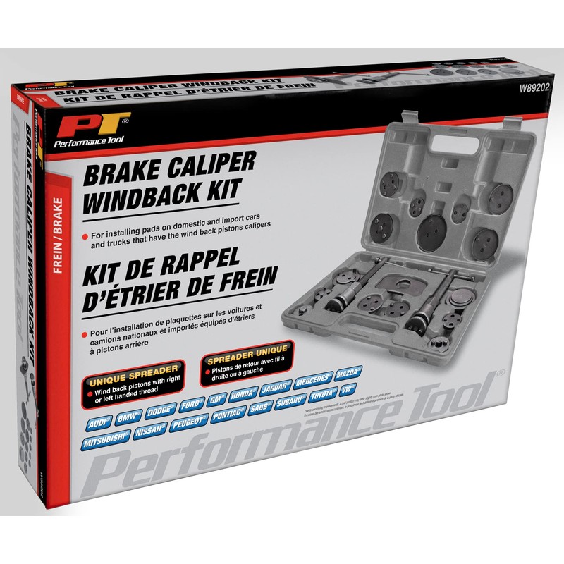 Performance Tool W89202 18pc Brake Caliper Wind Back Kit