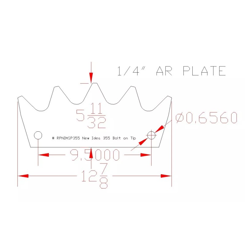 Country Boy Mfg New Idea 355 Manure Spreader paddle Extension