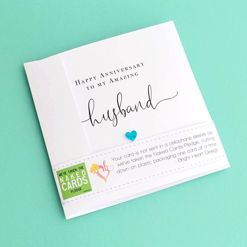 Husband Anniversary Card - Handmade Wedding Anniversary Card for Amazing