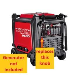 Compatible replacement knob for Predator 9500 watts inverter generator from harbor freight for the Off-Choke-Run switch selector and compatible screw - new 3d printed part