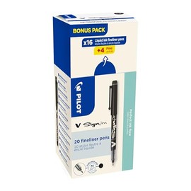 V Sign Pen Felt Tip Pen Value Pack Black