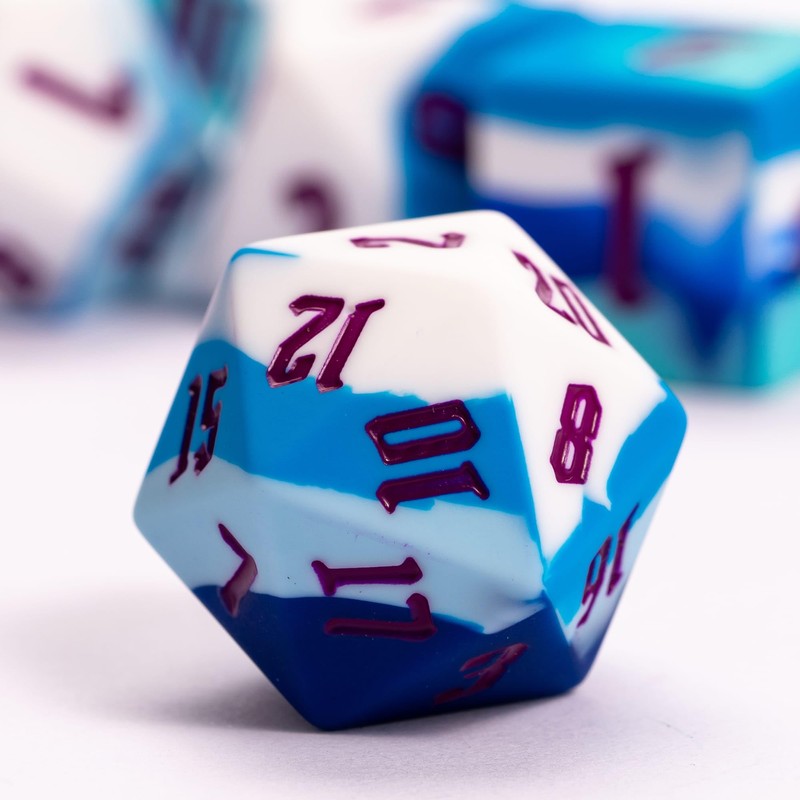 Cusdie Silica Gel DND Dice Set Polyhedral Resin Dice for