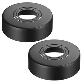 cuttable Wall Split Flange, Split ABS Lightweight Escutcheon Cover Plate,Chrome,for 21/26/33mm(0.8/1.0/1.2in) Copper, PEX Pipe (Black Tall 20)