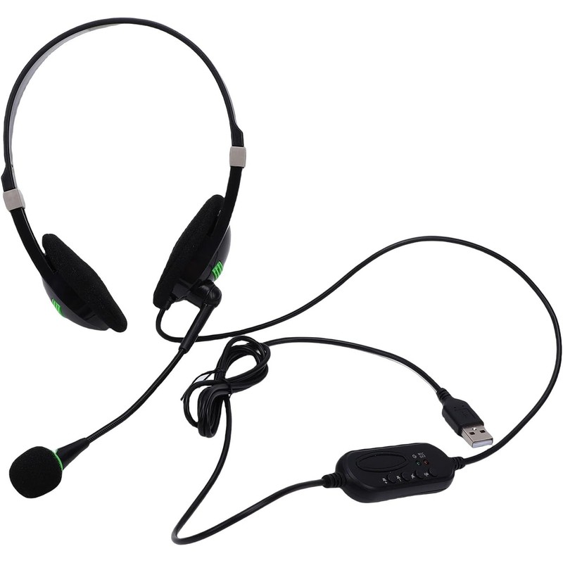 Hidyliu Auriculares USB con Micrófono con Cancelación de Ruido