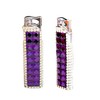 Rhinestone Bling Lighter Luxury Blue Torch Refillable Windproof Elegant Evening